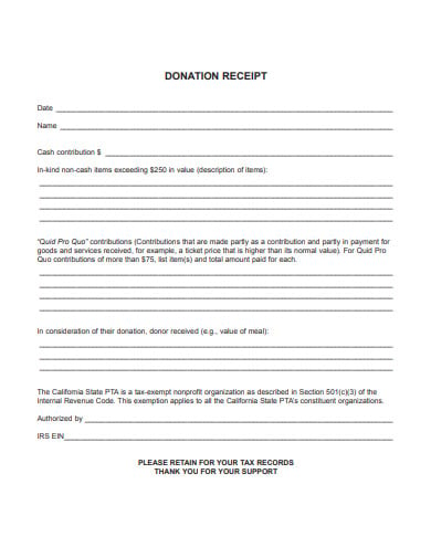 17+ Donation Receipt Letter Templates in Google Docs | Google Sheets ...