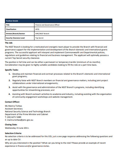 12+ Duty Statement Templates in PDF | DOC