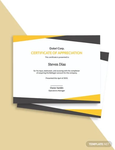 editable employee appreciation certificate