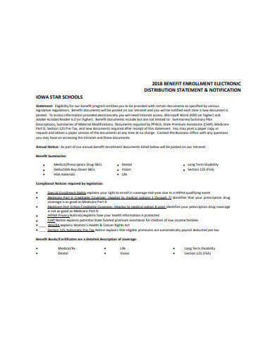 electronic distribution statement template