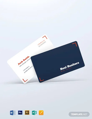elegant realtor business card template