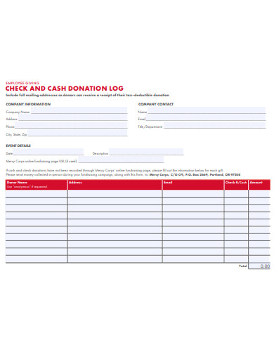 6+ Donation Log Templates in PDF