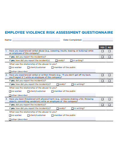 employee-risk-assesment-template