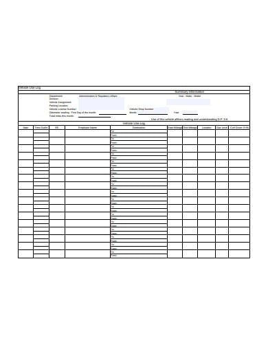 20 FREE Printable Driver's Daily Log Books (Templates and Examples)
