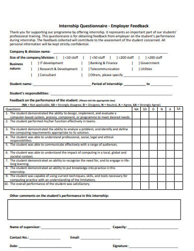 employer-feedback-questionnaire-template