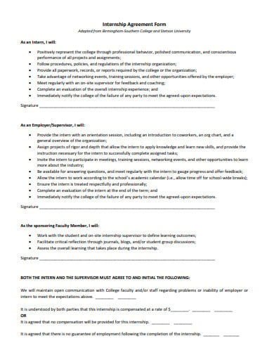 employer-internship-agreement-form-template