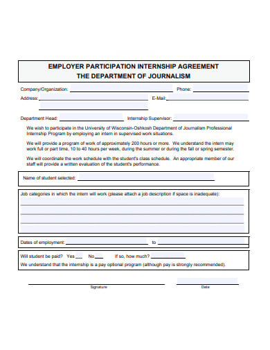 employer-participation-internship-agreement-format