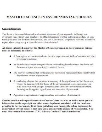 environmental-science-thesis-outline