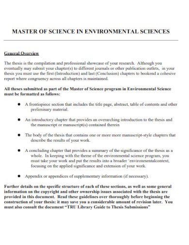 environment thesis line