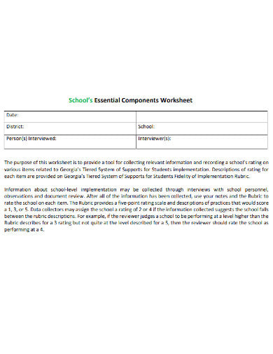 essential-components-school-worksheet
