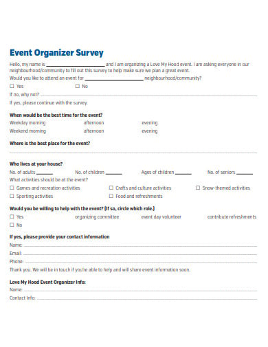 event-organizer-survey-template