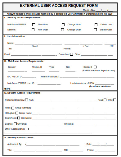 Free 15 Access Request Form Templates In Pdf Ms Word Gambaran Free 15 Access Request Form Templates In Pdf Ms Word Gambaran