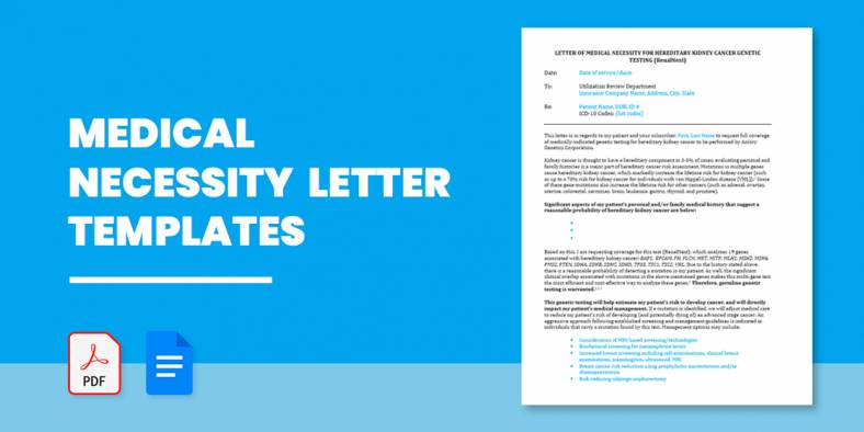 FREE 21+ Medical Necessity Letter Templates in PDF | MS Word