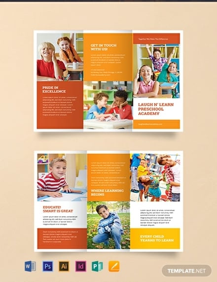 free preschool brochure template 440x570