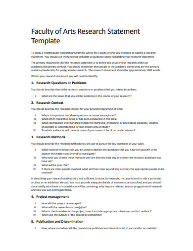 research statement example for faculty position