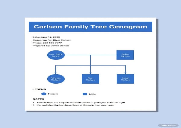 family tree genogram template