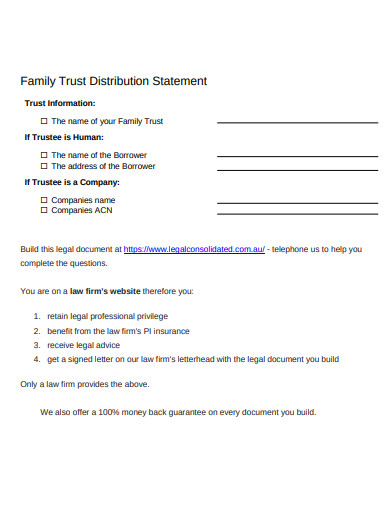 trust distribution letter sample