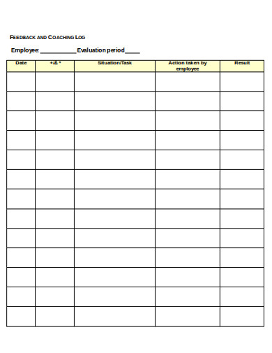 FREE 10+ Coaching Log Templates in PDF | MS Word