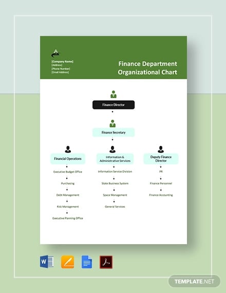 finance department organizational chart template
