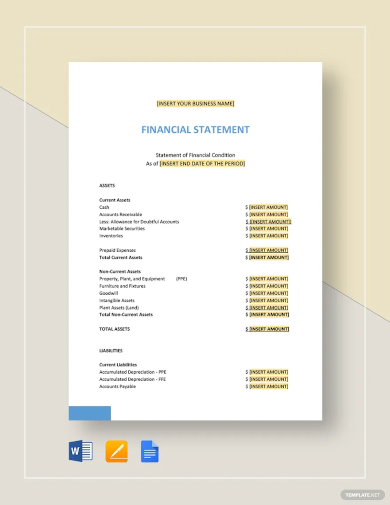14+ Assets & Liabilities Statement Templates in DOC | PDF