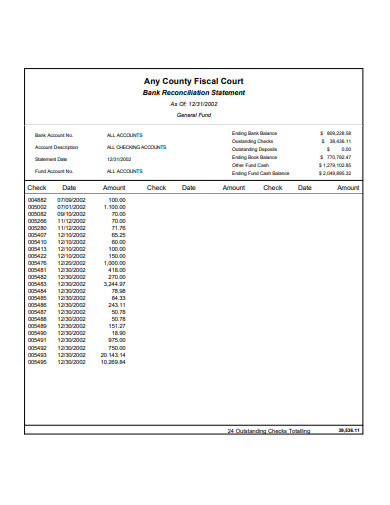 21+ Reconciliation Statement Templates in PDF | Free & Premium Templates