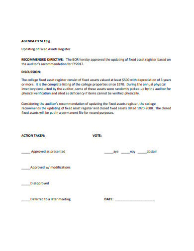 fixed assets register example