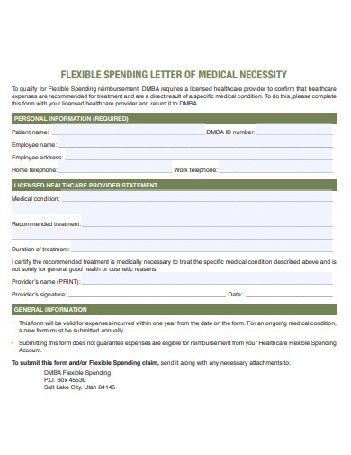Free 21 Medical Necessity Letter Templates In Pdf Ms Word 6022
