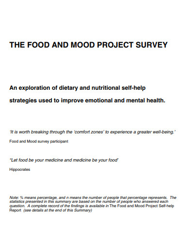 food project survey