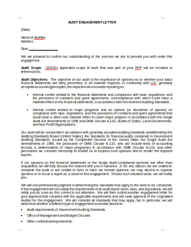10 Audit Engagement Letter Templates In PDF MS Word