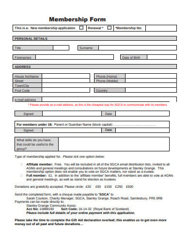 formal-charity-membership-application-form