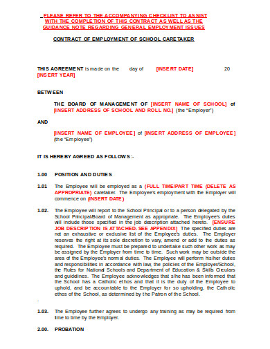 5+ Church Employment Contract Templates in PDF | DOC