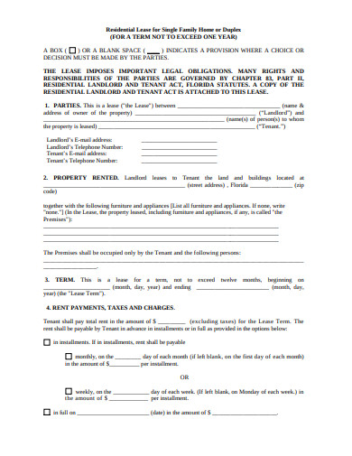 formal residential lease agreement in pdf