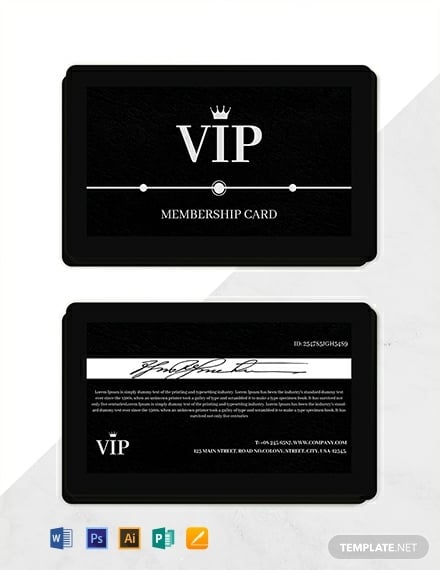 membership card design template free download