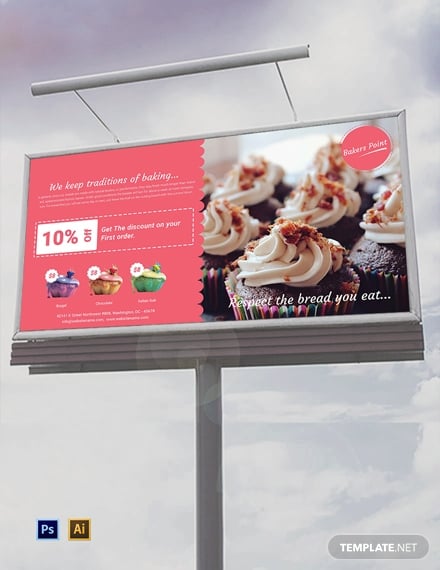 free bakery billboard template