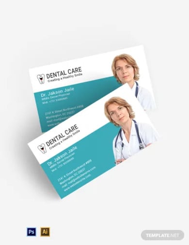 free dental care business card template