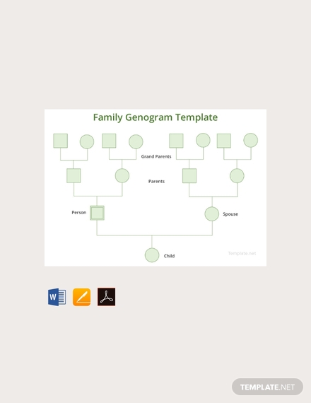 free family genogram template 440x570