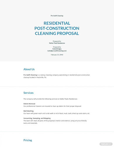 27+ Cleaning Proposal Templates - Word, PDF, Apple Pages, Google Docs