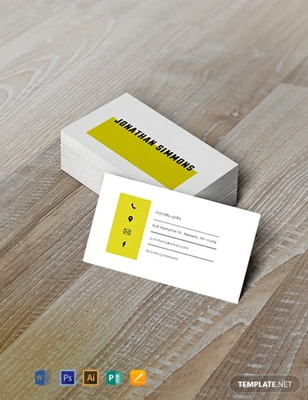 free simple business card template