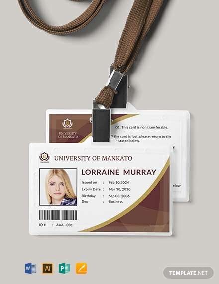 free student id card template 440x570