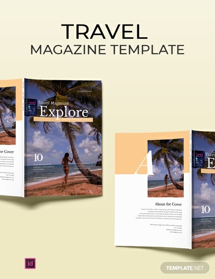 free travel magazine template 440x570