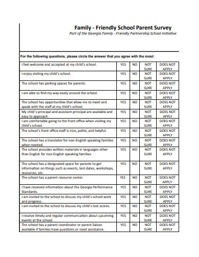 20 Parent Survey Templates In Google Docs Word Pages PDF