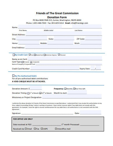 friends of the great commission donation form
