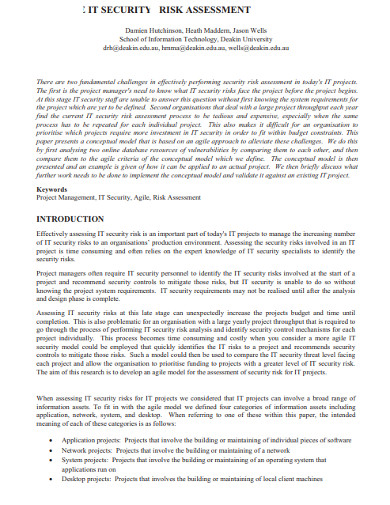 10+ IT Security Risk Assessment Templates in DOC | PDF | XLS