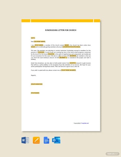 fundraising letter for church template