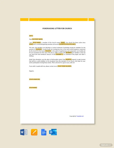 9+ Church Fundraising Letter Templates in PDF | DOC