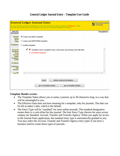 general journal entry template