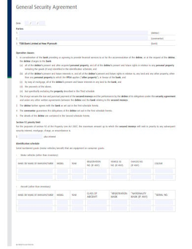 general-security-agreement-template