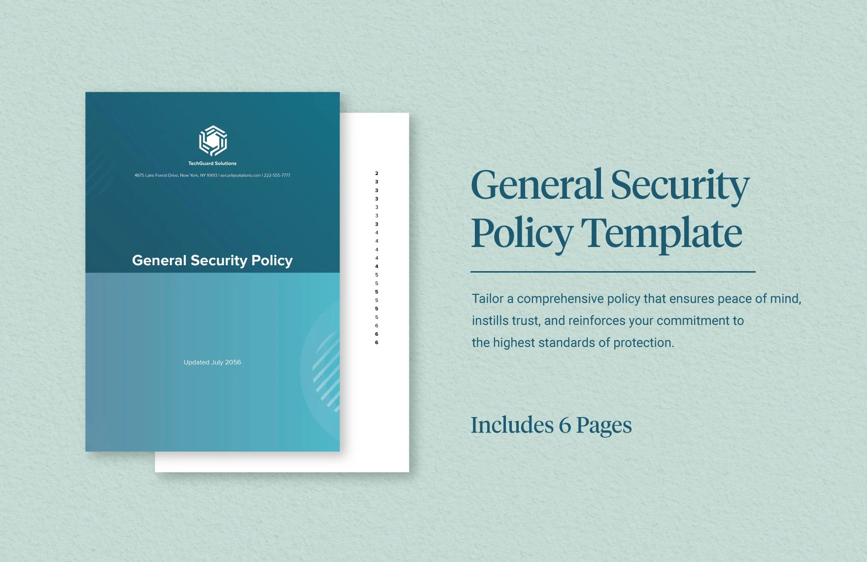 Security Policy Template - 13 Free Word, PDF Document Downloads