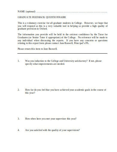 graduate-feedback-questionnaire-template