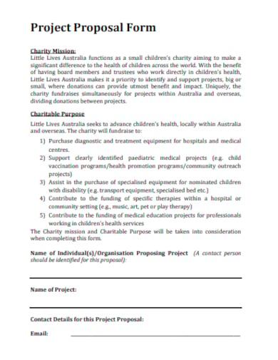 grant charity project proposal template